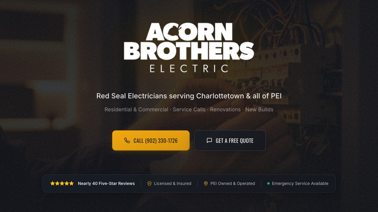 Acorn Brothers Electric website preview
