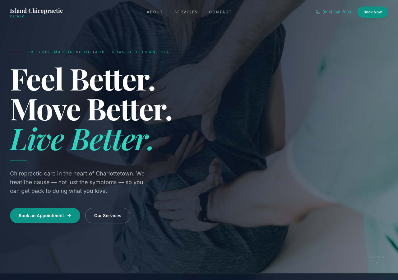 Island Chiropractic Clinic website preview