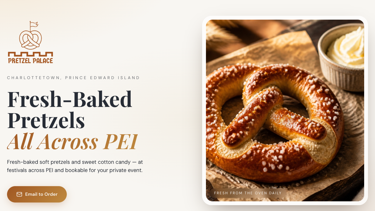 Pretzel Palace website preview